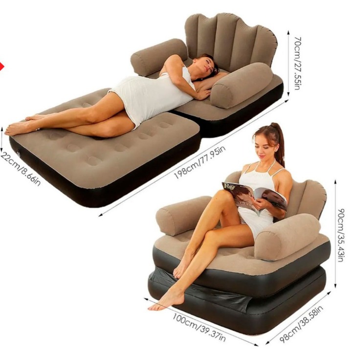 SILLON PUFF INFLABLE 2 EN 1